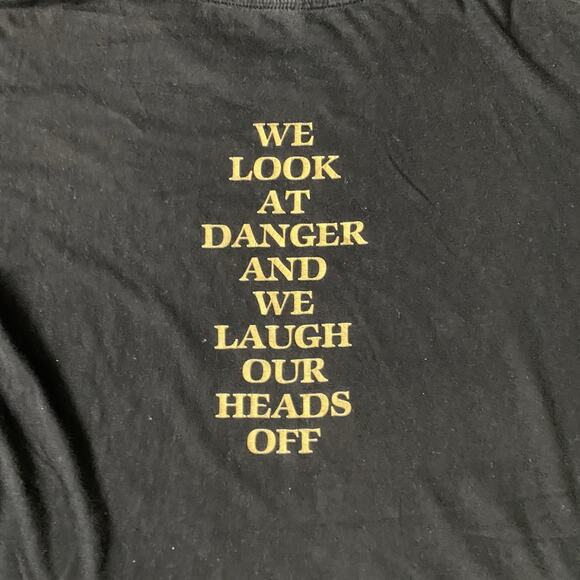 Vintage 90s Morrissey We Look At Danger And Laugh Your Arsenal Smiths T Shirt XL - Picture 4 of 5